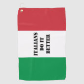 Italiaanse vlag: aangepast cadeau voor golfhanddoe golfhanddoek (Voorkant)