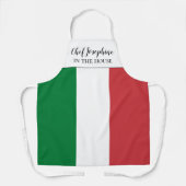 Italiaanse Vlag Aangepaste Chef Naam Grappig Cadea Schort (Voorkant)