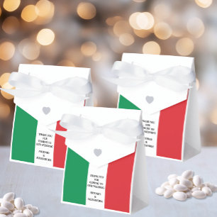 Italiaanse Vlag Aangepaste Tekstuele Elementen Bedankdoosjes
