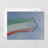 Italiaanse vlag AirForce Frecce Tricolori Briefkaart (Voorkant / Achterkant)