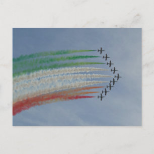Italiaanse vlag AirForce Frecce Tricolori Briefkaart