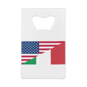 Italiaanse vlag Amerikaanse pride Creditkaart Flessenopener (Achterkant)