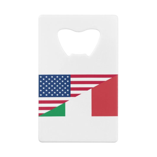 Italiaanse vlag Amerikaanse pride Creditkaart Flessenopener (Achterkant)