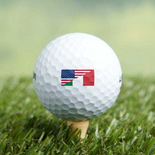 Italiaanse vlag Amerikaanse pride Golfballen (Insitu Shirt)