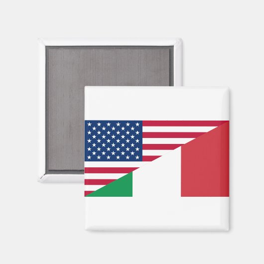Italiaanse vlag Amerikaanse pride Magneet (Voorkant / Achterkant)