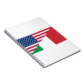 Italiaanse vlag Amerikaanse pride Notitieboek (Rechterzijde)