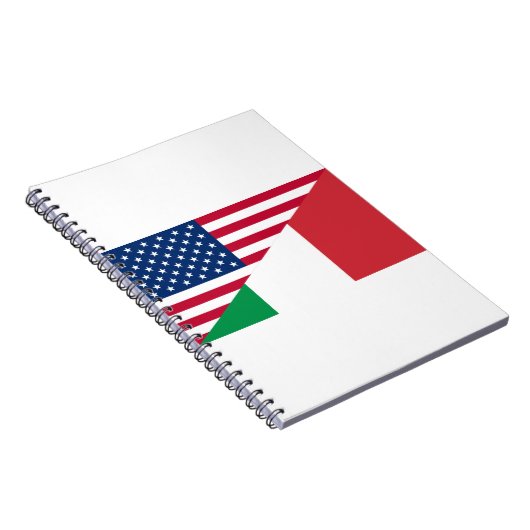 Italiaanse vlag Amerikaanse pride Notitieboek (Rechterzijde)