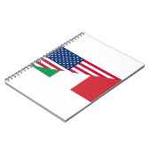 Italiaanse vlag Amerikaanse pride Notitieboek (Linkerzijde)