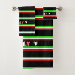 Italiaanse vlag bad handdoek