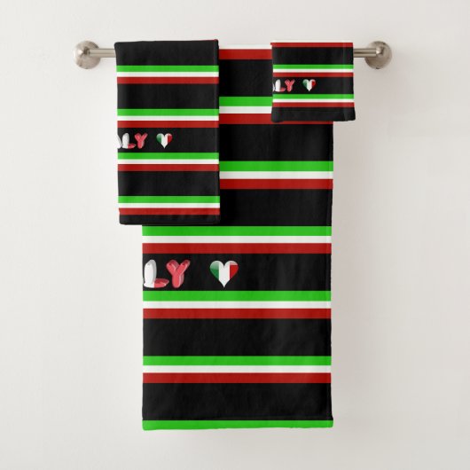 Italiaanse vlag bad handdoek (Insitu)