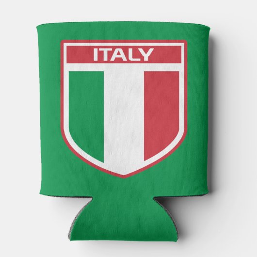 Italiaanse vlag/badge blikjeskoeler (Achterkant)