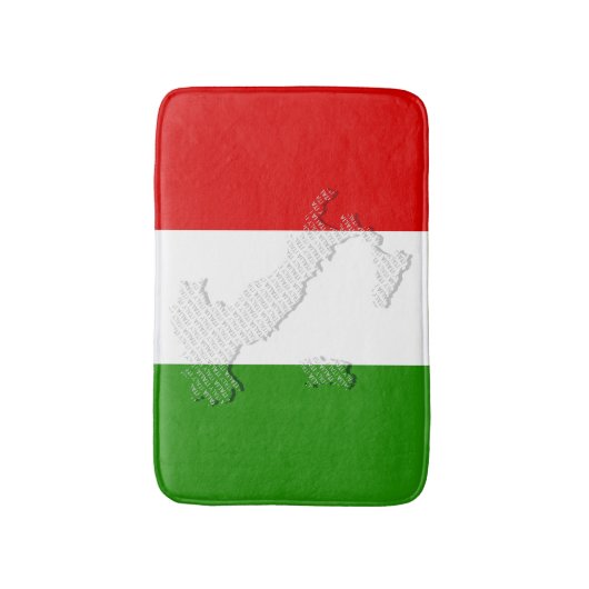 Italiaanse vlag badmat (Voorkant Verticaal)