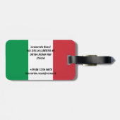 Italiaanse vlag bagagelabel (Achterkant horizontaal)