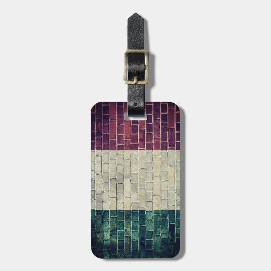  Italiaanse vlag Bagagelabel (Voorkant verticaal)