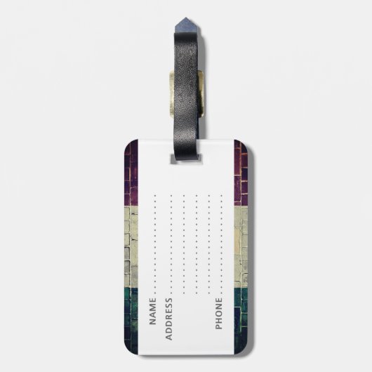  Italiaanse vlag Bagagelabel (Achterkant verticaal)