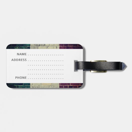 Italiaanse vlag Bagagelabel (Achterkant horizontaal)