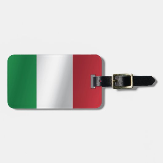 Italiaanse vlag bagagelabel (Voorkant horizontaal)