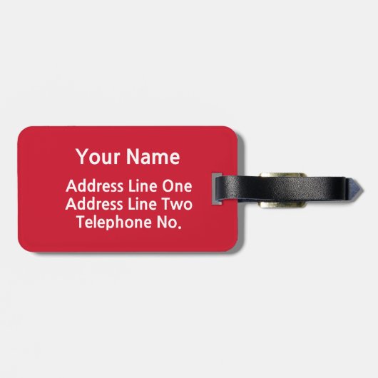 Italiaanse vlag bagagelabel (Achterkant horizontaal)