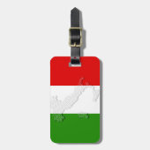 Italiaanse vlag bagagelabel (Voorkant verticaal)