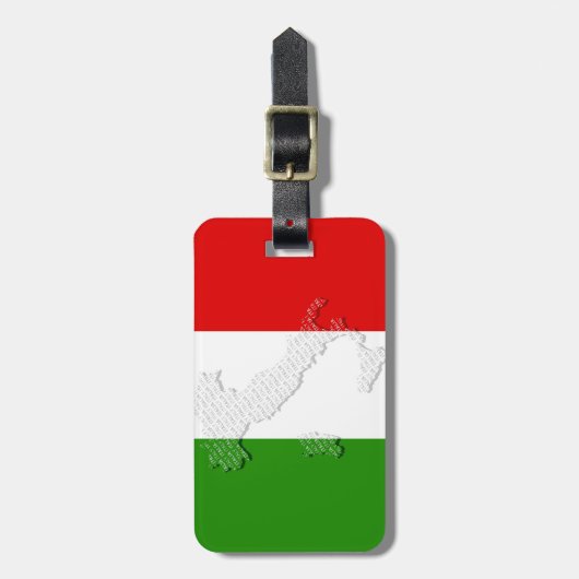 Italiaanse vlag bagagelabel (Voorkant verticaal)