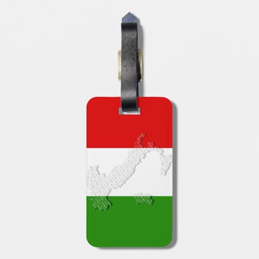 Italiaanse vlag bagagelabel (Achterkant verticaal)