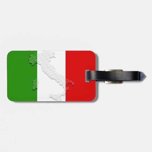 Italiaanse vlag bagagelabel (Achterkant horizontaal)