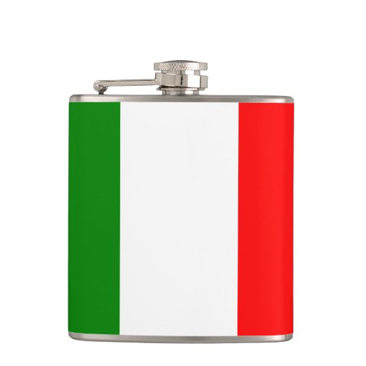 Italiaanse vlag Bandiera d'Italia Tricolore Heupfles (Voorkant)