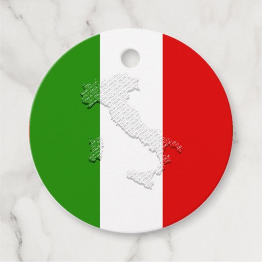 Italiaanse vlag bedankjes labels (Voorkant)