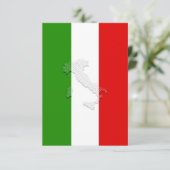 Italiaanse vlag bedankkaart (Staand voorkant)