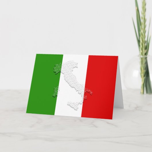 Italiaanse vlag bedankkaart (Voorkant)