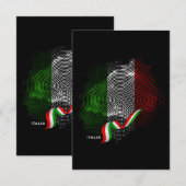 Italiaanse vlag bedankkaart (Voorkant / Achterkant)