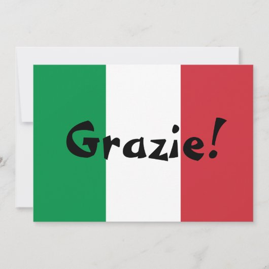 Italiaanse Vlag Bedankt (Voorkant)