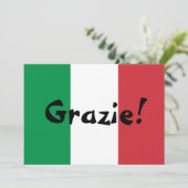 Italiaanse Vlag Bedankt (Staand voorkant)