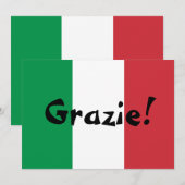 Italiaanse Vlag Bedankt (Voorkant / Achterkant)