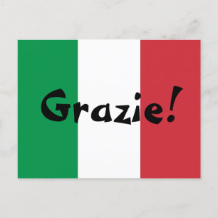 Italiaanse Vlag Bedankt Briefkaart