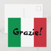 Italiaanse Vlag Bedankt Briefkaart (Voorkant / Achterkant)