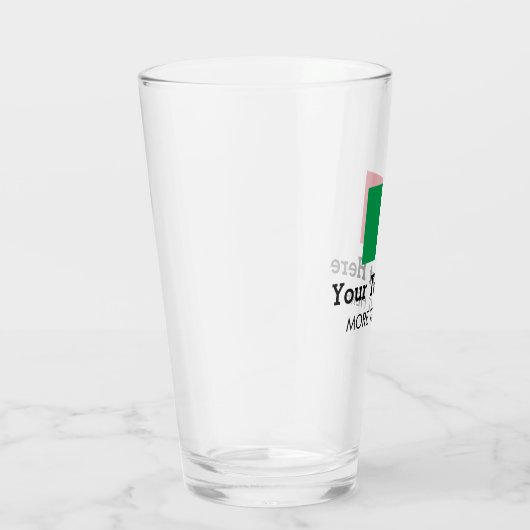 Italiaanse vlag bier glas cadeau met aangepaste te (Rechts)