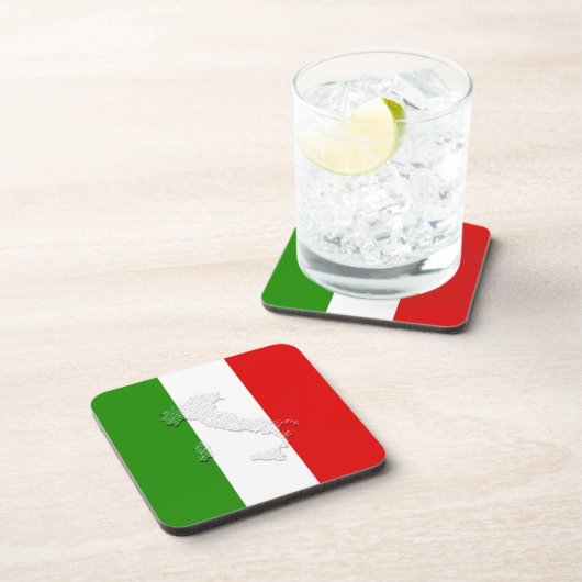 Italiaanse vlag bier onderzetter (Rechterzijde)