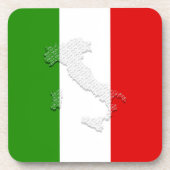 Italiaanse vlag bier onderzetter (Voorkant)