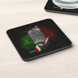 Italiaanse vlag bier onderzetter