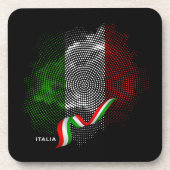 Italiaanse vlag bier onderzetter (Voorkant)