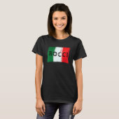 Italiaanse vlag Bocce BALL grunge BOCCI T-shirt (Voorkant volledig)