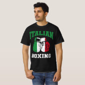 Italiaanse vlag bokhandschoenen t-shirt (Voorkant volledig)
