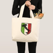 Italiaanse vlag Boot Medieval Grote Tote Bag (Voorkant (product))