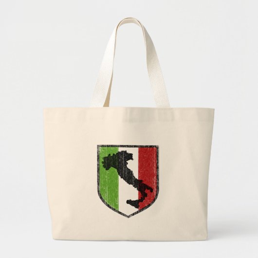 Italiaanse vlag Boot Medieval Grote Tote Bag (Voorkant)