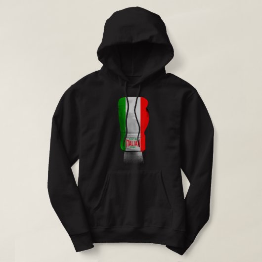  Italiaanse Vlag Boxing Ghandschoenen ontwerper 10 Hoodie (Design voorkant)