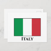 Italiaanse vlag briefkaart (Voorkant / Achterkant)