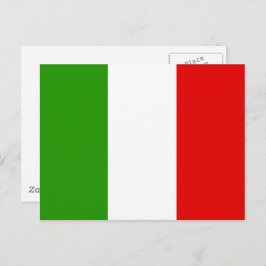 Italiaanse vlag briefkaart (Voorkant / Achterkant)