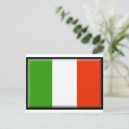 Italiaanse vlag briefkaart (Staand voorkant)