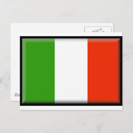 Italiaanse vlag briefkaart (Voorkant / Achterkant)